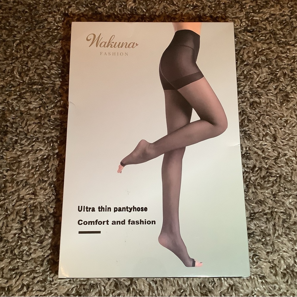 Wakuna ultra thin fashion toeless pantyhose, color beige, size: S